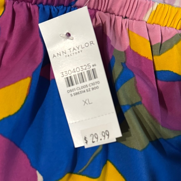 Ann Taylor Colorful Floral Off-Shoulder Blouse - Picture 2 of 7